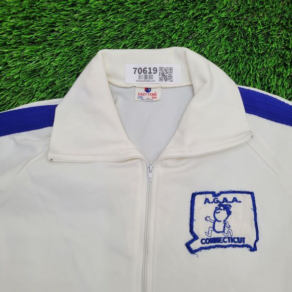 Vintage 80s Track Jacket Womens Medium 21x24 Connecticut USA - Picture 9 of 13